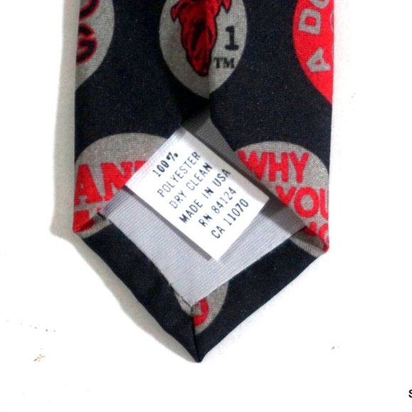 Red Dog Beer Silk Men's Neck Tie by Ralph Marlin Style EUC - Picture 6 of 9